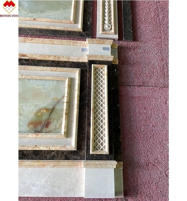 Grande lastra Imperatore marmo di muro pannello di progettazione Colonna intagliata per crema beige lastra di marmo