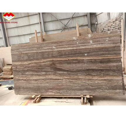 Piastrelle di marmo di travertino per hotel villa lucidate in pietra argentina rivestimento e decorazione