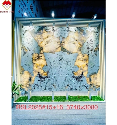 Alpinus Super Crystal White Quartzite Exotic Big Slab per il design di una villa moderna