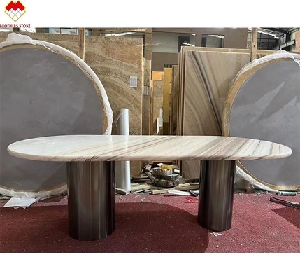 Palissandro Tavolo di marmo blu Tavolo da pranzo moderno con disegno e 180*90cm Dimensioni
