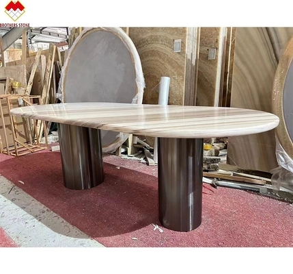 Palissandro Tavolo di marmo blu Tavolo da pranzo moderno con disegno e 180*90cm Dimensioni