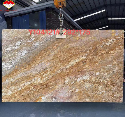Hotel di design moderno Granito bianco ornamentale con vene d'oro 20 mm Granite lucide