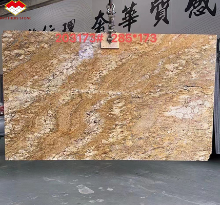 Hotel di design moderno Granito bianco ornamentale con vene d'oro 20 mm Granite lucide