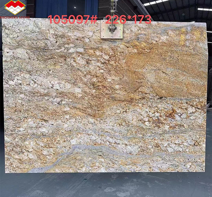 Hotel di design moderno Granito bianco ornamentale con vene d'oro 20 mm Granite lucide