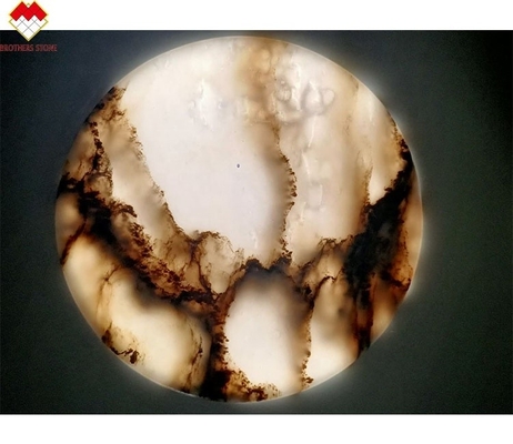 Vaso da tavola lucidato con 18 20mm Lumi Stone Onyx Mat Tazze da tè e montanti in marmo Onyx