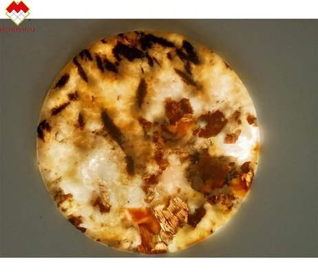 Vaso da tavola lucidato con 18 20mm Lumi Stone Onyx Mat Tazze da tè e montanti in marmo Onyx