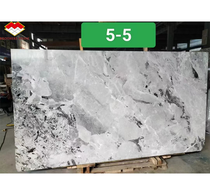Moderno inchiostro pittura marmo grande lastra rifinito grigio pannello di parete e piastrelle da tavolo da cucina