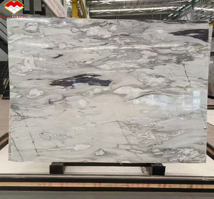 Moderno inchiostro pittura marmo grande lastra rifinito grigio pannello di parete e piastrelle da tavolo da cucina