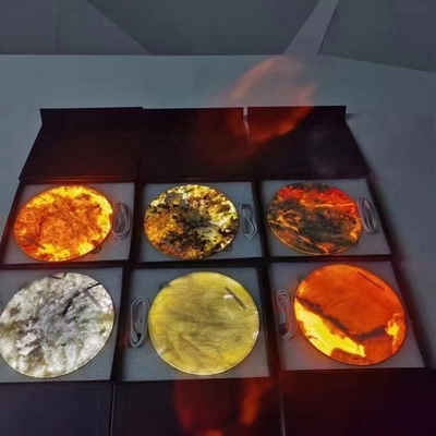Moderno Disegno Fotoelettrica Trasparente Quartz Stone Coasters per tazze di tè