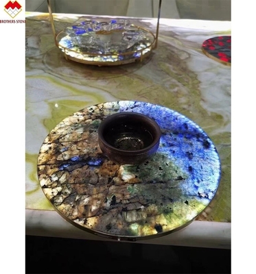 Moderno Disegno Fotoelettrica Trasparente Quartz Stone Coasters per tazze di tè