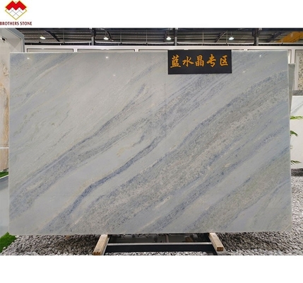 Moderno tipo di marmo Onyx Traslucido Blu Ombra Quartzita lastra per soggiorno