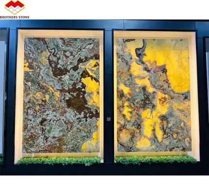 Lastre di marmo naturale di giada verde e onice per il design grafico moderno e sfondo da tavolo