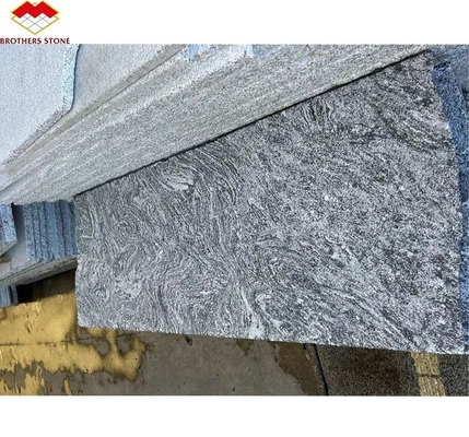 Hotel moderno Matt Superficie Finitura di pietra naturale Granito grigio scuro con vene bianche Scala