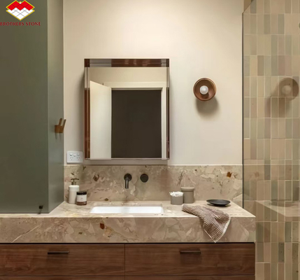 Moderno design alberghiero lucidato Monet giardino marmo grande lastra per bagno vanità vasca da bagno