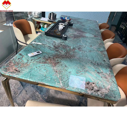 Grande Slab Multicolore Verde Guatemala Verde Marmo Tavolo da pranzo Tavolo da caffè Per Villa
