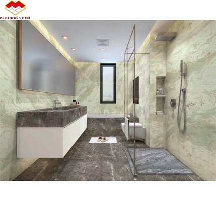 Stile di design moderno Pietra di marmo in giada verde onicso per la parete e il tavolo del bagno