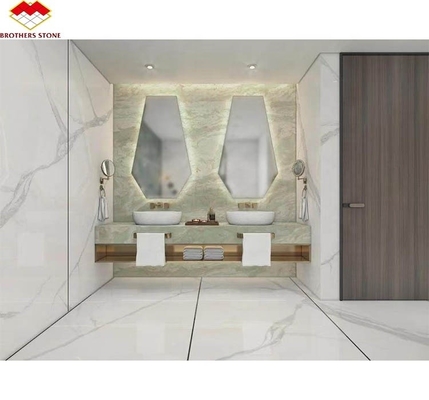 Stile di design moderno Pietra di marmo in giada verde onicso per la parete e il tavolo del bagno