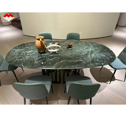 Pietra naturale occhio di gatto verde grande lastra tavolino da pranzo per la decorazione interna della villa