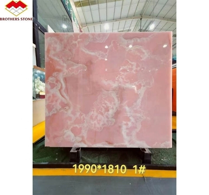 Pietra naturale retroilluminata rosa onice lastra di pietra traslucida per tavolo moderno e batutub