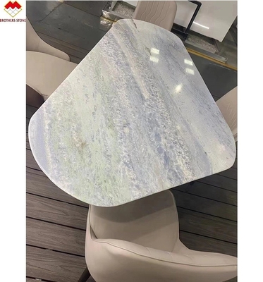 Dimensioni personalizzate Conti da lavoro blu di quarzo retroilluminato Brasile Blu cristallo di marmo