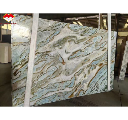 Maldive Blu Luxury Stone Traslucido lucidato Big Slab per Hotel Set Tavola da pranzo