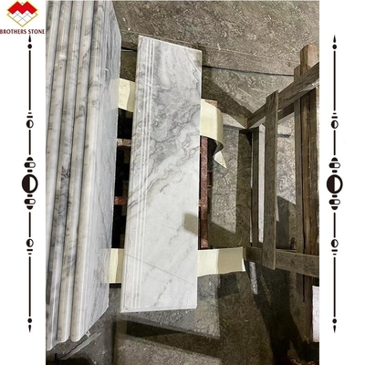 Moderno design di pietra naturale Scala di gradini di gradini e ascensore per le scale di atterraggio di marmo grigio