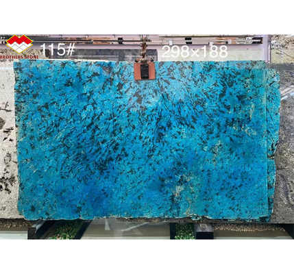 Modern Luxury Fantasy Blue Stone Calcite Marmo Tavolo da pranzo con finitura lucidata