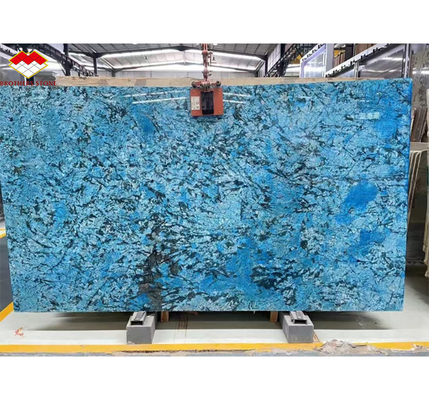 Modern Luxury Fantasy Brazil Labradorite Blu Granito Tavolo da pranzo Top Polished Blue Marble Wall Panels for Hotel Graphic Design