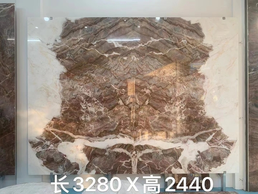 Translucente sangue-arancione Rosso Onyx Pietra con vene bianche CNF Vene di legno rosso pannello murario di marmo