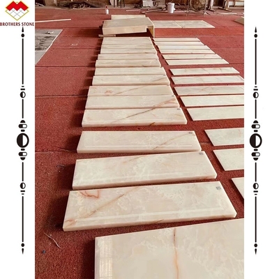 Fratelli Pietra Bianco Onyx Scale di pietra di marmo per interni Onyx Scale di marmo