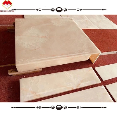 Fratelli Pietra Bianco Onyx Scale di pietra di marmo per interni Onyx Scale di marmo