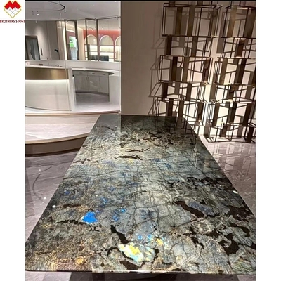 Grande Slab Luxury Smeraldo Blu Onyx Marmo dal Brasile per Tavolo Trasparente Cena