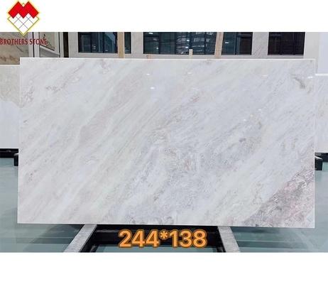 Fantasia moderna Rosa rosa Quartzite Slab Villa Marmo tipo Dolomite lucidato Slab grande