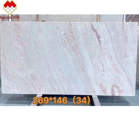 Fantasia moderna Rosa rosa Quartzite Slab Villa Marmo tipo Dolomite lucidato Slab grande
