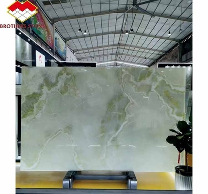 Modern Afghan Green Onyx Stone Slab per la decorazione del soggiorno e della sala da pranzo degli hotel