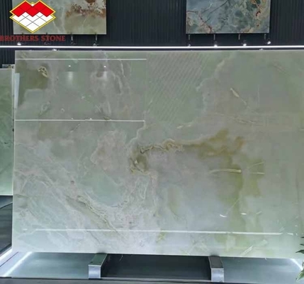 Modern Afghan Green Onyx Stone Slab per la decorazione del soggiorno e della sala da pranzo degli hotel