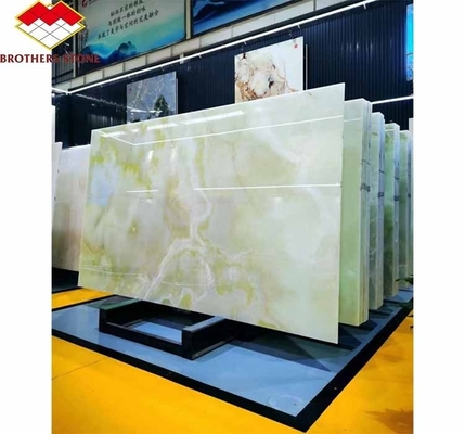 Modern Afghan Green Onyx Stone Slab per la decorazione del soggiorno e della sala da pranzo degli hotel