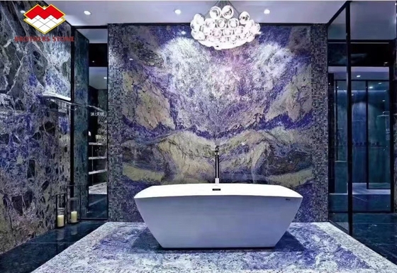 Marmo africano di lapis trasparente, marmo di sodalite, marmo blu, marmo di onice, tipo Yunfu
