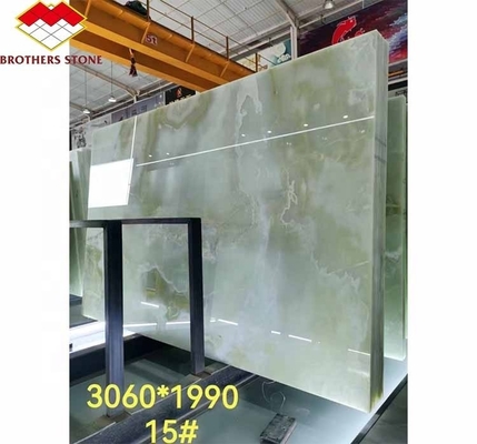 Modern Afghan Green Onyx Stone Slab per la decorazione del soggiorno e della sala da pranzo degli hotel