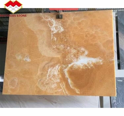 Finitura superficiale Design lucidato retroilluminato Giada arancione pietra per vasca e tavolo da pranzo