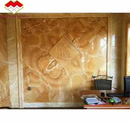 Finitura superficiale Design lucidato retroilluminato Giada arancione pietra per vasca e tavolo da pranzo