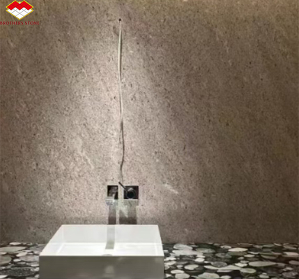 Italian Kwong Grigio Marmo Modern Slab Hotel Bagno Pannelli murali Piastrelle lucide
