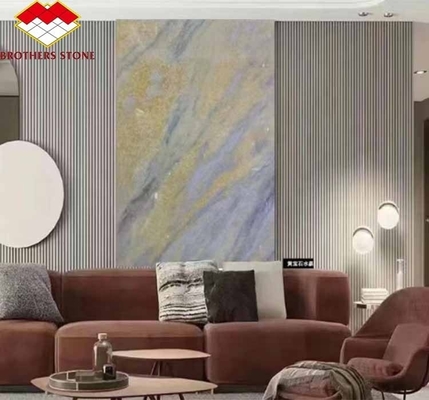 Migliora il tuo salone delle scale con 20 mm di blu ghiaccio onicso di pietra rivestimento e retroilluminazione