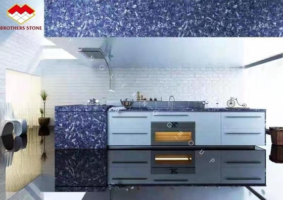 Moderne Piastrelle Azzurro Bahia Marmo Blu colore Lemuriano Blu Granito lastra per la decorazione degli interni