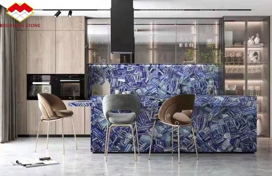 Moderne Piastrelle Azzurro Bahia Marmo Blu colore Lemuriano Blu Granito lastra per la decorazione degli interni