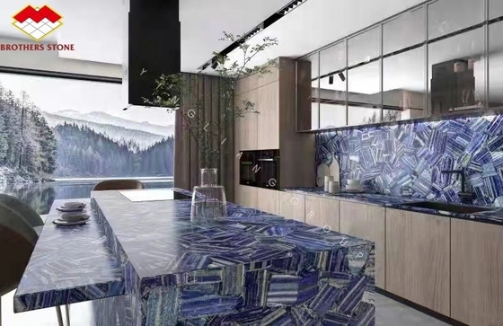 Moderne Piastrelle Azzurro Bahia Marmo Blu colore Lemuriano Blu Granito lastra per la decorazione degli interni