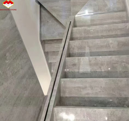 ODM OEM Polished Moonlight Gray Marble Stone Flooring Stairs per hotel all'interno di Yunfu