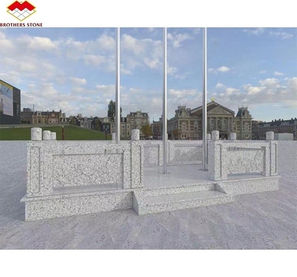 2700 kg/m3 Lastra di granito Caschmir indiano moderno rivestimento bianco pietra naturale tagliata su misura