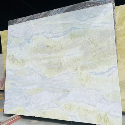 Moderno marmo blu Onyx con vene verdi per il bancone Tavolo Vanità Parete pavimentazione Disegno Soluzione di progettazione grafica incluso