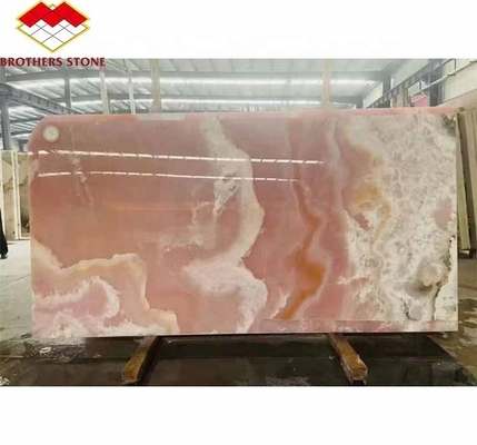 Matt Finitura superficiale Pietra di onice rosa moderna per applicazioni a tavolo e parete